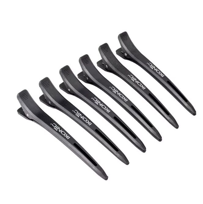 Hair section clips set of 6 red Professional Hair Styling Plastic Clips Sectioning, Non-Slip Hairdresser for Thick Hair Large Hairpin for Women
